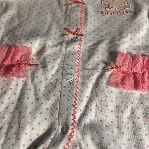 NWT Little Me My First Easter Baby 6M One Piece w/headband - Picture 4 of 6